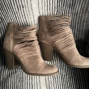 Taupe Suede Ankle Boots